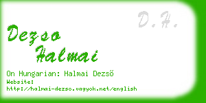 dezso halmai business card